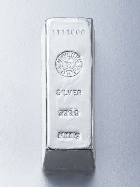 石福金属工業の1kg(1000g)純銀バー