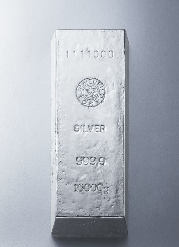 石福金属興業 銀地金1kg インゴット 銀塊 インフレ対策 未開封 - 貨幣